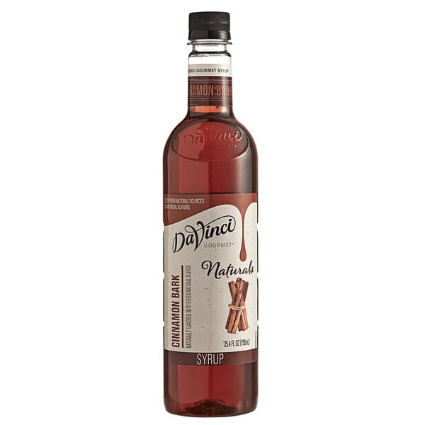 DaVinci Gourmet All-Natural Cinnamon Bark Flavoring Syrup 750 mL - 4/Case