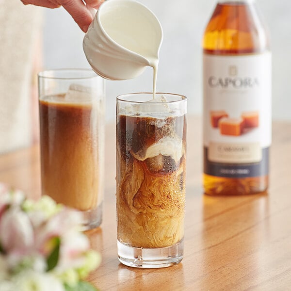 Capora Caramel Flavoring Syrup 750 mL - 6/Case