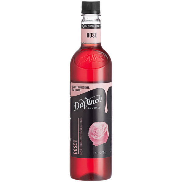 DaVinci Gourmet Classic Rose Flavoring Syrup 750 mL - 4/Case