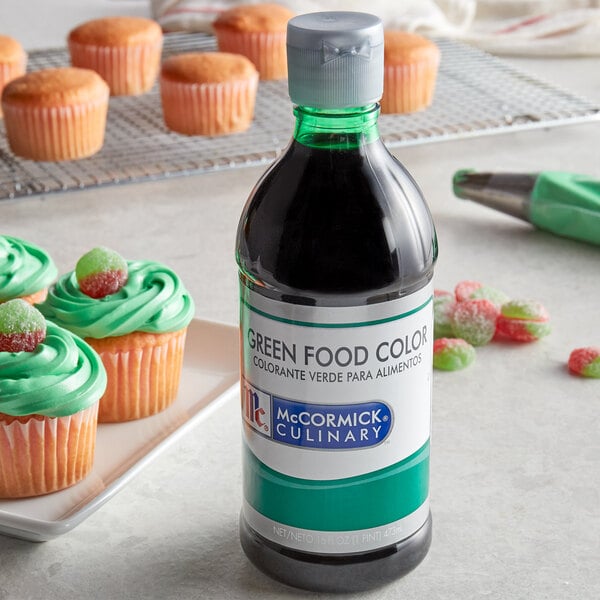 McCormick Culinary 16 fl. oz. Green Food Color - 6/Case