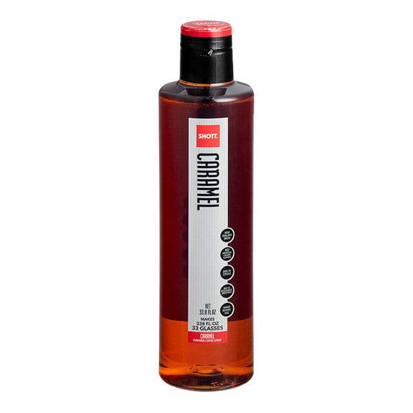 SHOTT Caramel Concentrated Flavoring Syrup 1 Liter - 6/Case