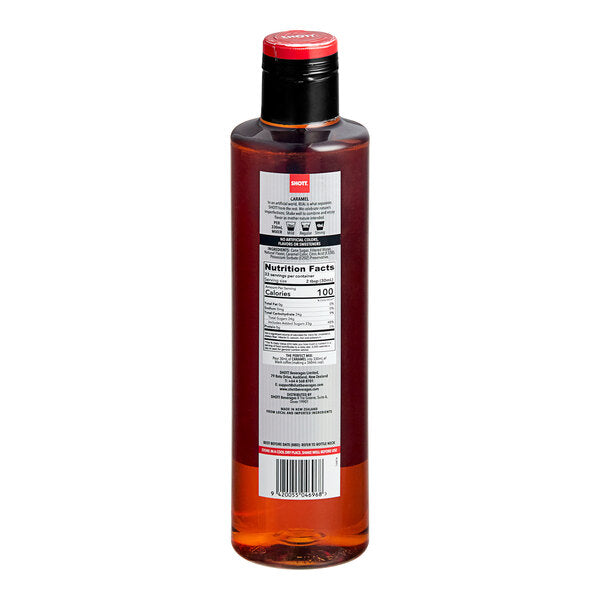 SHOTT Caramel Concentrated Flavoring Syrup 1 Liter - 6/Case