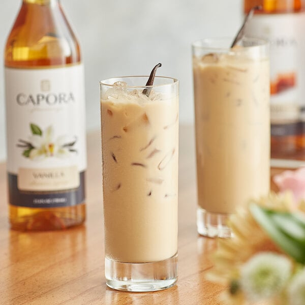 Capora Vanilla Flavoring Syrup 750 mL - 6/Case