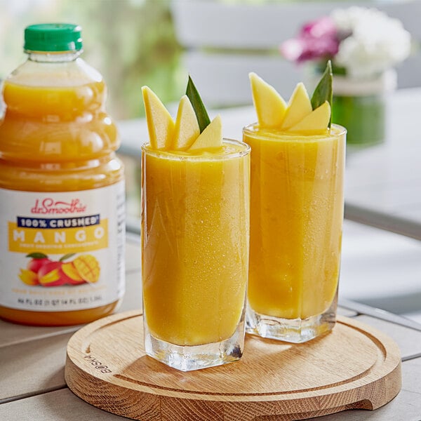 Dr. Smoothie 100% Crushed Mango Fruit Smoothie Mix 46 fl. oz. - 6/Case