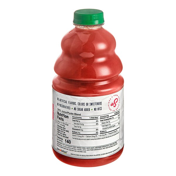 Dr. Smoothie 100% Crushed Strawberry Banana Fruit Smoothie Mix 46 fl. oz. - 6/Case