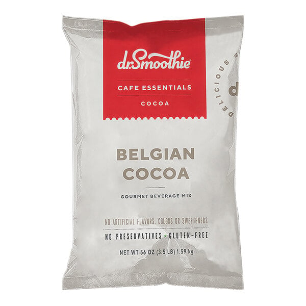 Dr. Smoothie Cafe Essentials Belgian Cocoa Beverage Mix 3.5 lb. - 5/Case