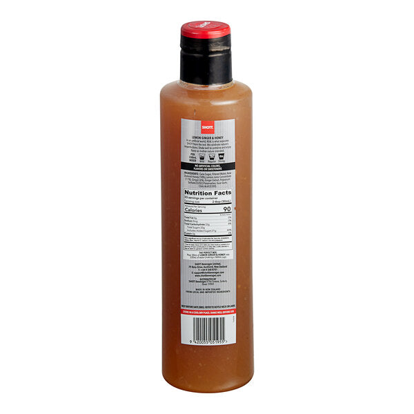 SHOTT Lemon, Ginger, and Honey Real Fruit Concentrated Flavoring Syrup 1 Liter - 6/Case