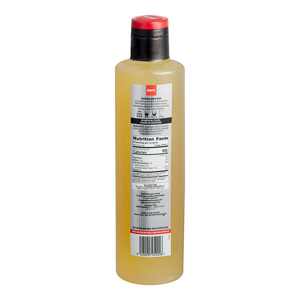 SHOTT Tahitian Lime and Mint Concentrated Flavoring Syrup 1 Liter - 6/Case