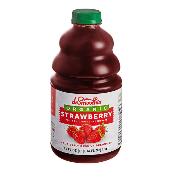 Dr. Smoothie Organic Strawberry Fruit Smoothie Mix 46 fl. oz. - 6/Case