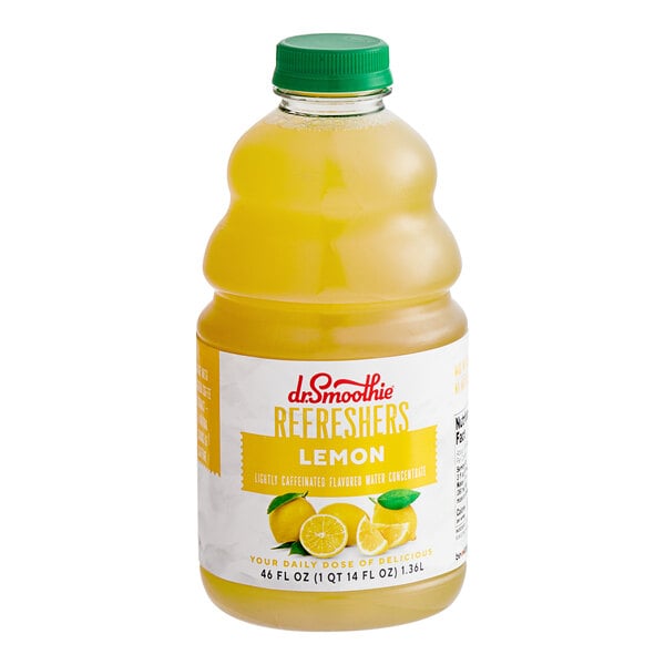Dr. Smoothie Refreshers Lemon Refresher Beverage 1:1 Concentrate 46 fl. oz. - 6/Case
