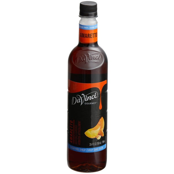 DaVinci Gourmet Sugar-Free Amaretto Flavoring Syrup 750 mL - 4/Case