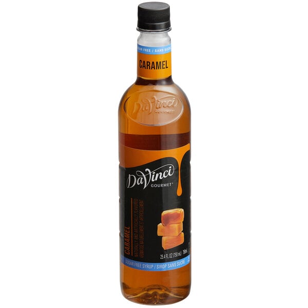 DaVinci Gourmet Sugar-Free Caramel Flavoring Syrup 750 mL - 4/Case