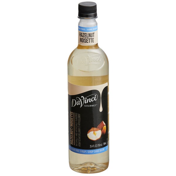 DaVinci Gourmet Sugar-Free Hazelnut Flavoring Syrup 750 mL - 4/Case