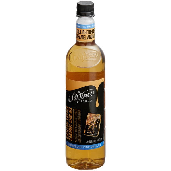 DaVinci Gourmet Sugar-Free English Toffee Flavoring Syrup 750 mL - 4/Case