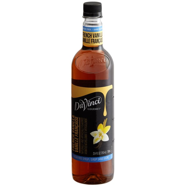 DaVinci Gourmet Sugar-Free French Vanilla Flavoring Syrup 750 mL - 4/Case