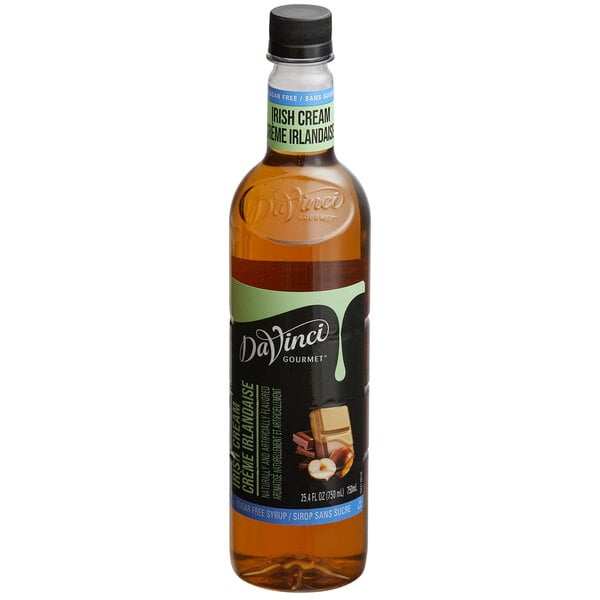 DaVinci Gourmet Sugar-Free Irish Cream Flavoring Syrup 750 mL - 4/Case