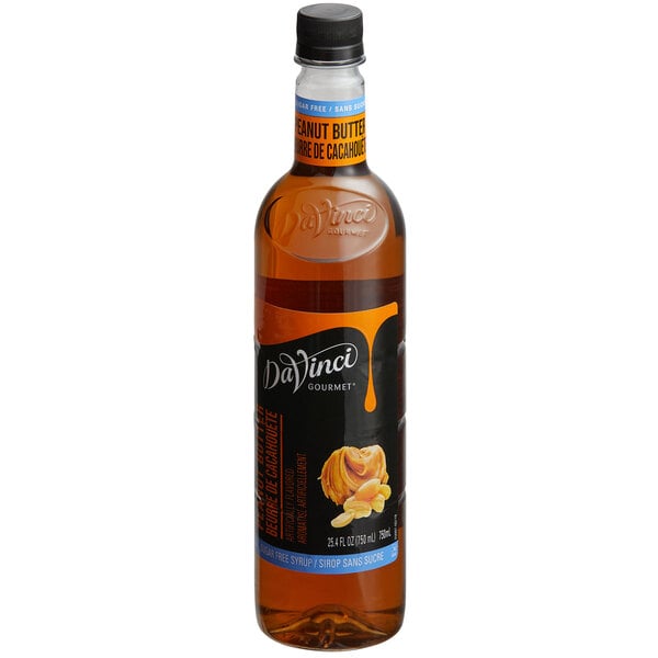 DaVinci Gourmet Sugar-Free Peanut Butter Flavoring Syrup 750 mL - 4/Case