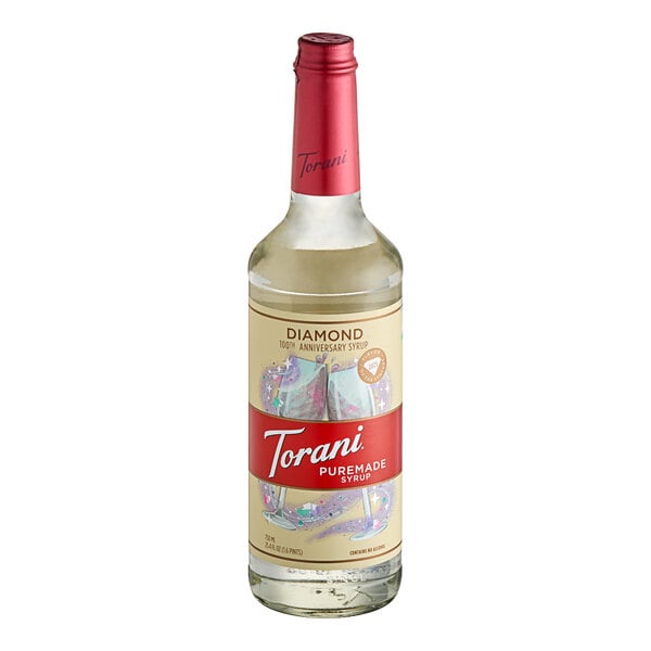 Torani Puremade Diamond Flavoring Syrup 750 mL Glass Bottle - 4/Case