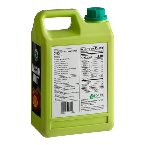 Possmei Passion Fruit Concentrated Syrup 64 fl. oz. - 6/Case