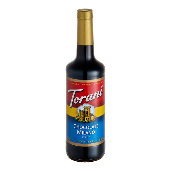 Torani Chocolate Milano Flavoring Syrup 750 mL Glass Bottle - 12/Case