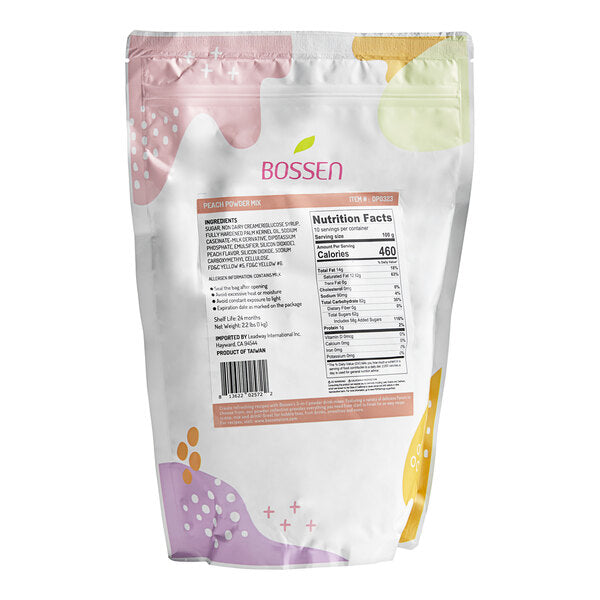 Bossen Peach Powder Mix 2.2 lb. - 20/Case