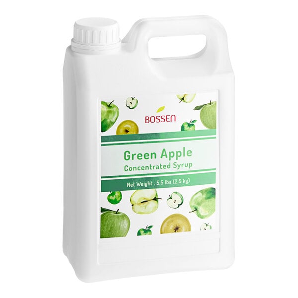 Bossen Green Apple Concentrated Syrup 64 fl. oz. - 6/Case