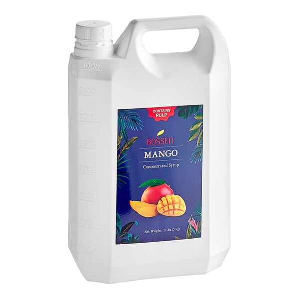 Bossen Mango Concentrated Syrup with Pulp 168 fl. oz. - 4/Case