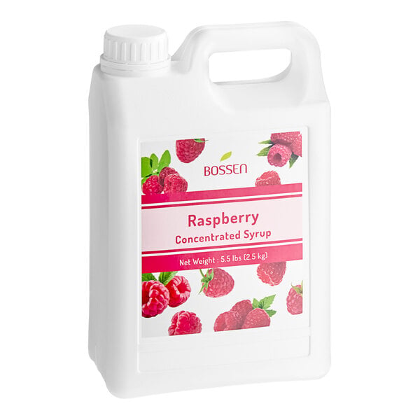 Bossen Raspberry Concentrated Syrup 64 fl. oz. - 6/Case