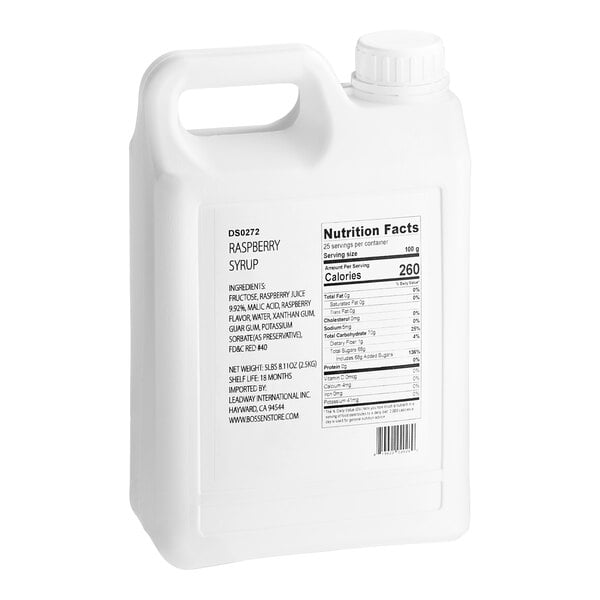Bossen Raspberry Concentrated Syrup 64 fl. oz. - 6/Case