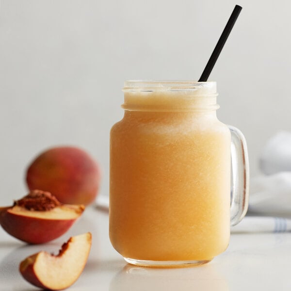 Monin Peach Fruit Smoothie Mix 46 fl. oz. - 6/Case