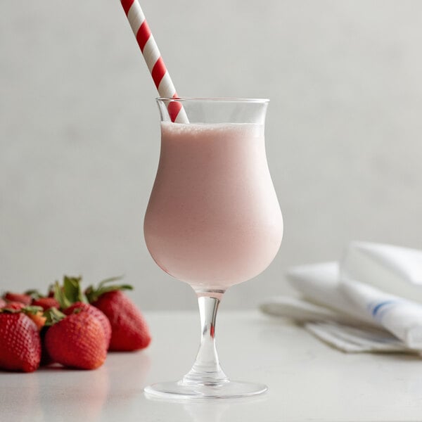 Monin 46 fl. oz. Strawberry Fruit Smoothie Mix 46 fl. oz. - 6/Case
