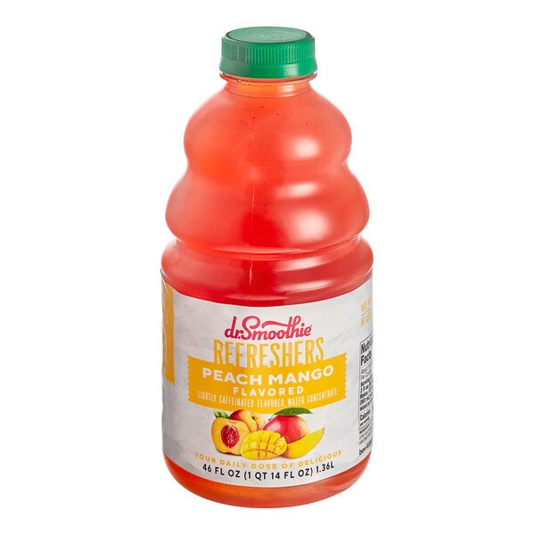 Dr. Smoothie Refreshers Peach Mango Refresher Beverage 1:1 Concentrate 46 fl. oz. - 6/Case