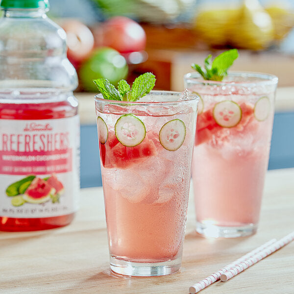 Dr. Smoothie Refreshers Watermelon Cucumber Mint Refresher Beverage 1:1 Concentrate 46 fl. oz. - 6/Case