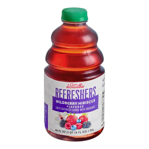 Dr. Smoothie Refreshers Wildberry Hibiscus Refresher Beverage 1:1 Concentrate 46 fl. oz. - 6/Case