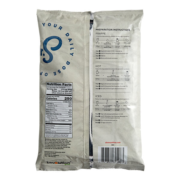 Dr. Smoothie Cafe Essentials Salted Caramel Latte Beverage Mix 3.5 lb. - 5/Case