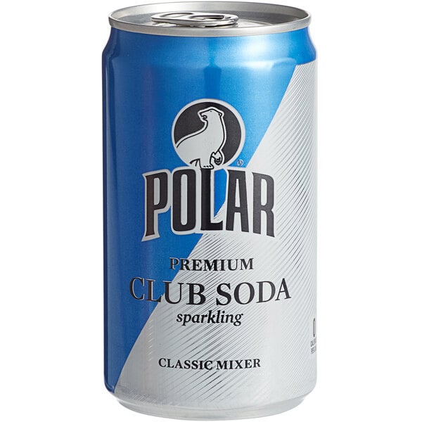Polar Club Soda Can 7.5 fl. oz. - 24/Case