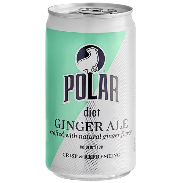Polar Diet Ginger Ale Can 7.5 fl. oz. - 24/Case