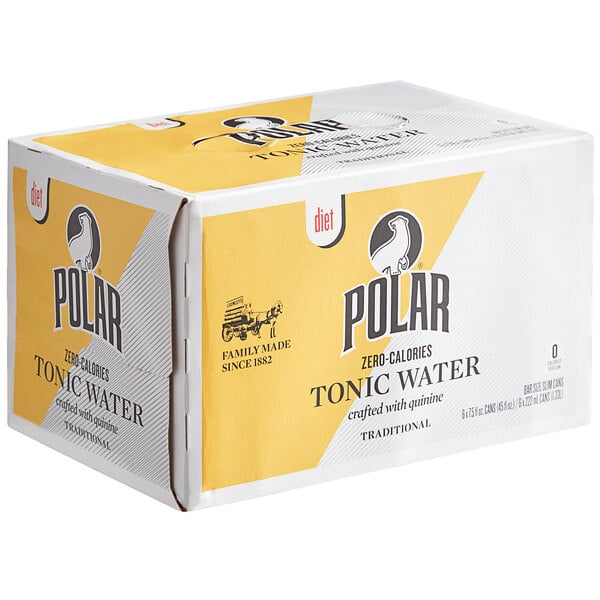 Polar Diet Tonic Water Can 7.5 fl. oz. - 24/Case