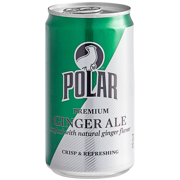 Polar Ginger Ale Can 7.5 fl. oz. - 24/Case