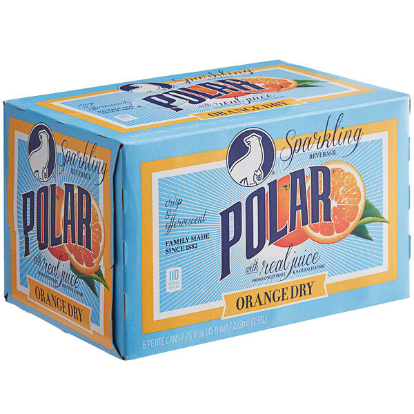 Polar Orange Dry Can 7.5 fl. oz. - 24/Case