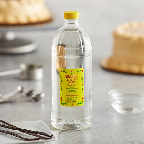 Shank's 32 fl. oz. White Imitation Vanilla - 12/Case