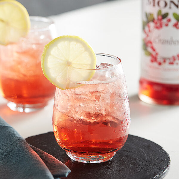 Monin Premium Cranberry Flavoring / Fruit Syrup 750 mL - 12/Case