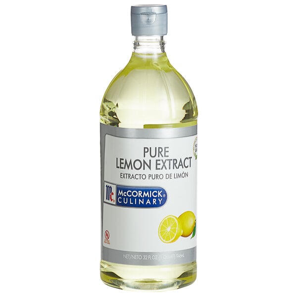 McCormick Culinary 32 fl. oz. Pure Lemon Extract - 6/Case