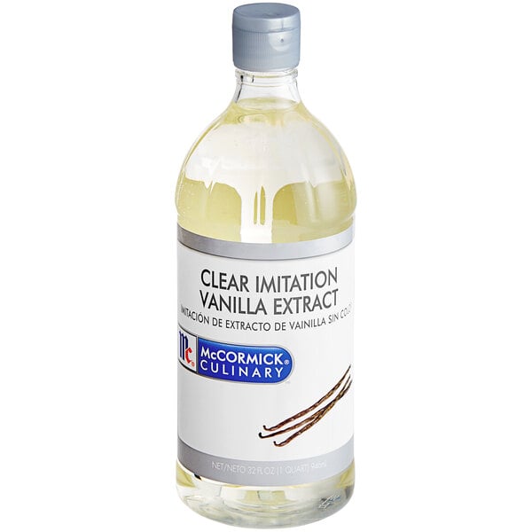 McCormick Culinary Clear Imitation Vanilla 32 fl. oz. - 6/Case