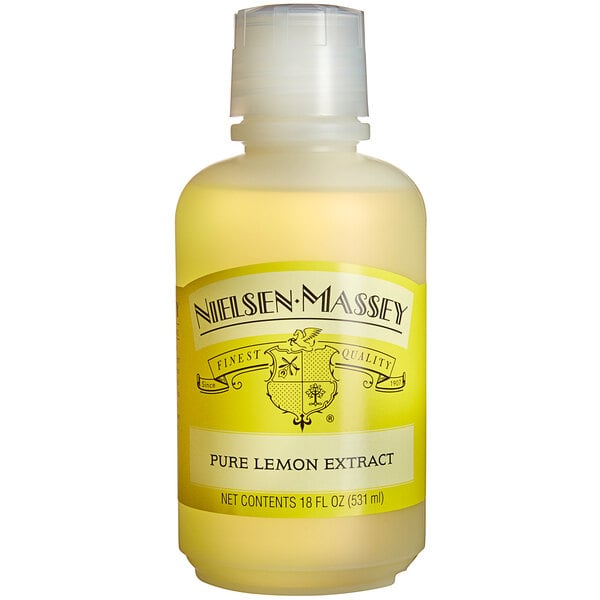 Nielsen-Massey 18 fl. oz. Pure Lemon Extract - 6/Case