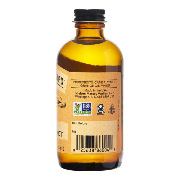 Nielsen-Massey 4 fl. oz. Pure Orange Extract - 8/Case