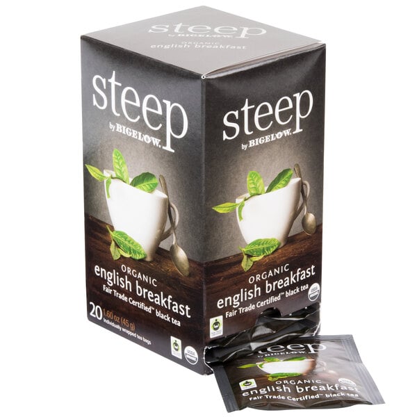 Steep By Bigelow Organic English Breakfast Tea Bags - 120/Case