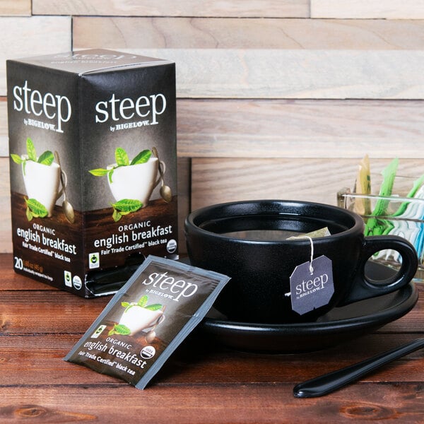 Steep By Bigelow Organic English Breakfast Tea Bags - 120/Case
