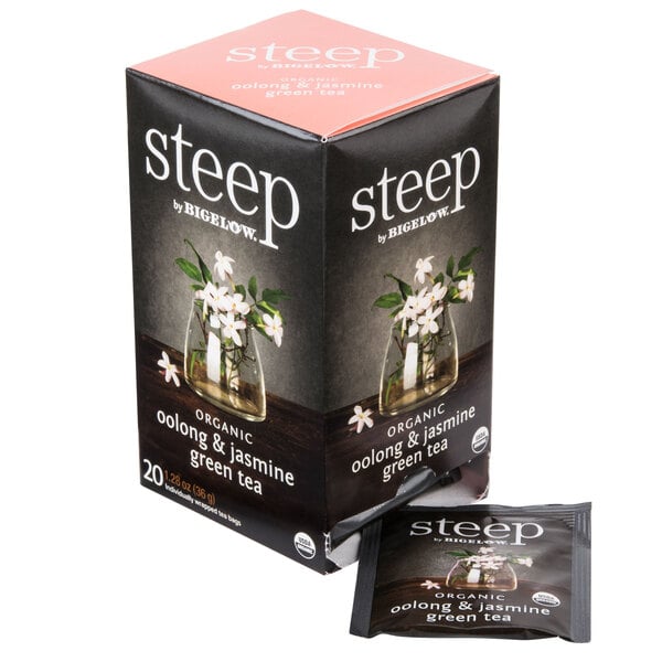 Steep By Bigelow Organic Oolong and Jasmine Green Tea Bags - 120/Case