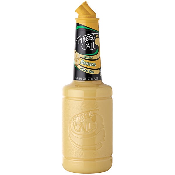 Finest Call Premium Banana Puree Mix 1 Liter - 12/Case